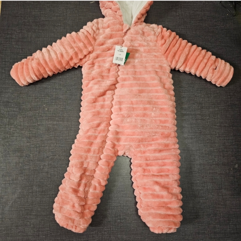 Koala Baby Infant 1-piece Fleece Jumper, Pink - Picture 4 of 5